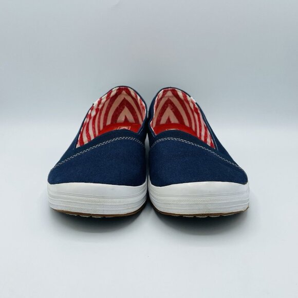 Keds Womens Shoes Size 9.5 Navy Blue Flat Slip On Comfort Walking Ortholite - Picture 4 of 11